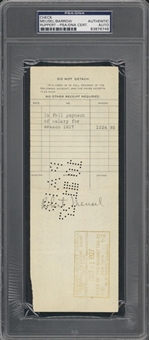 1927 Bob Meusel Signed New York Yankees Payroll Check (PSA/DNA)
